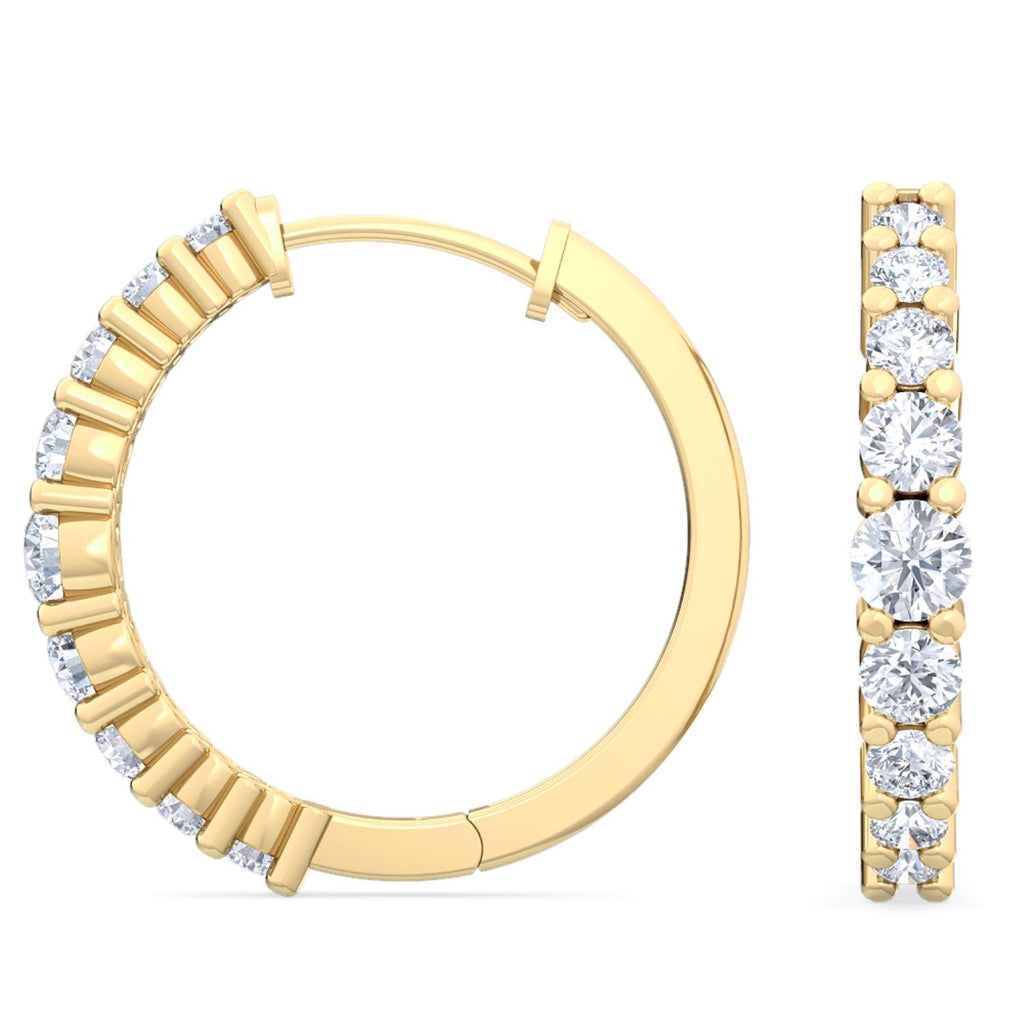 Yellow gold Diamond Earrings · 0.68 ctw
