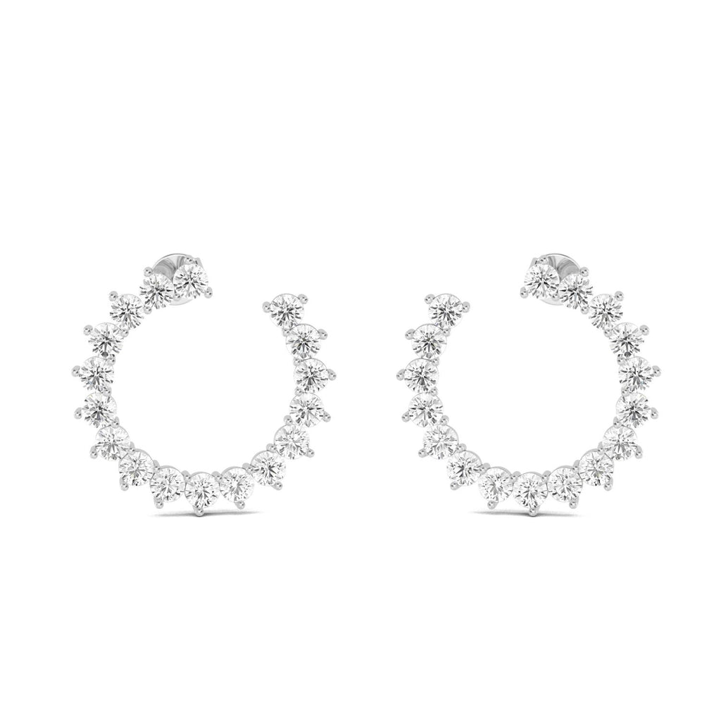 White gold Diamond Earrings · 7.55 ctw