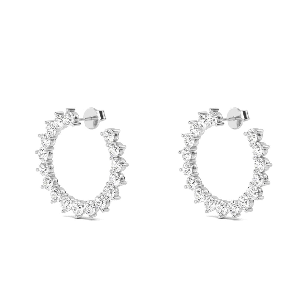 White gold Diamond Earrings · 7.55 ctw