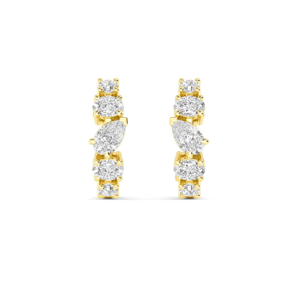 Yellow gold Diamond Earrings · 1.35 ctw