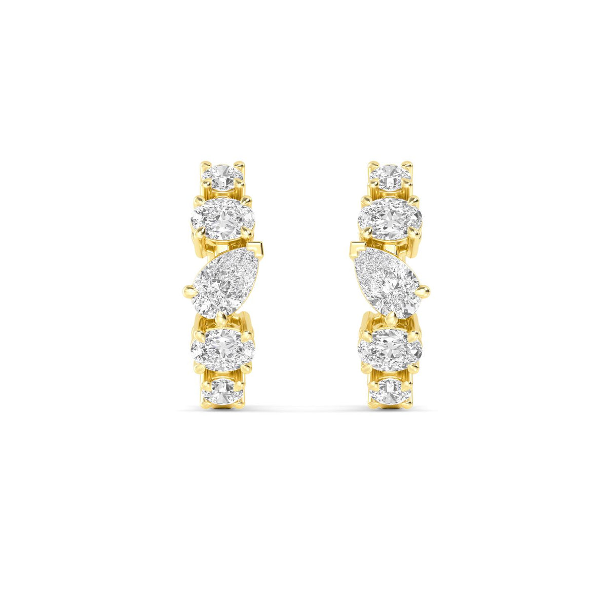 Yellow gold Diamond Earrings · 1.35 ctw