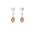 Rose & White gold Diamond Earrings · 9.17 ctw