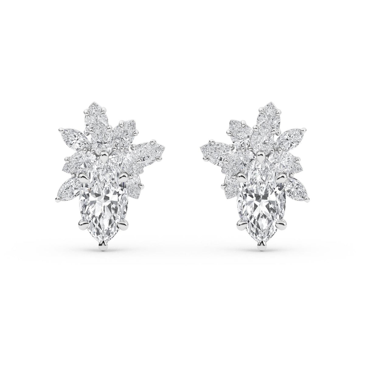 White gold Diamond Earrings · 3.82 ctw