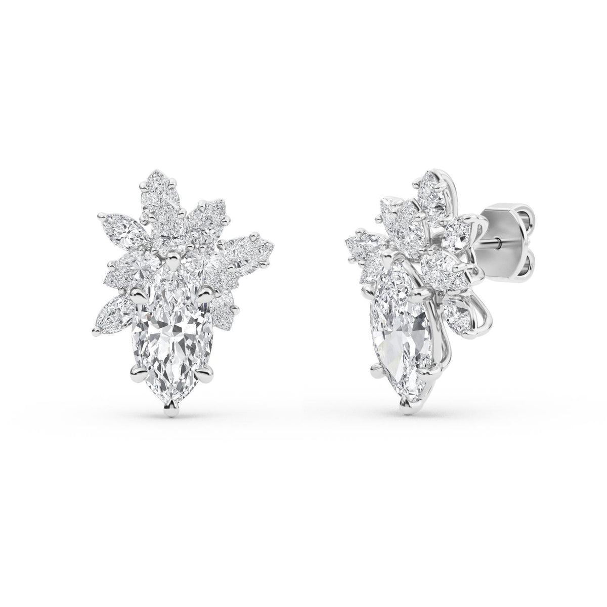 White gold Diamond Earrings · 3.82 ctw