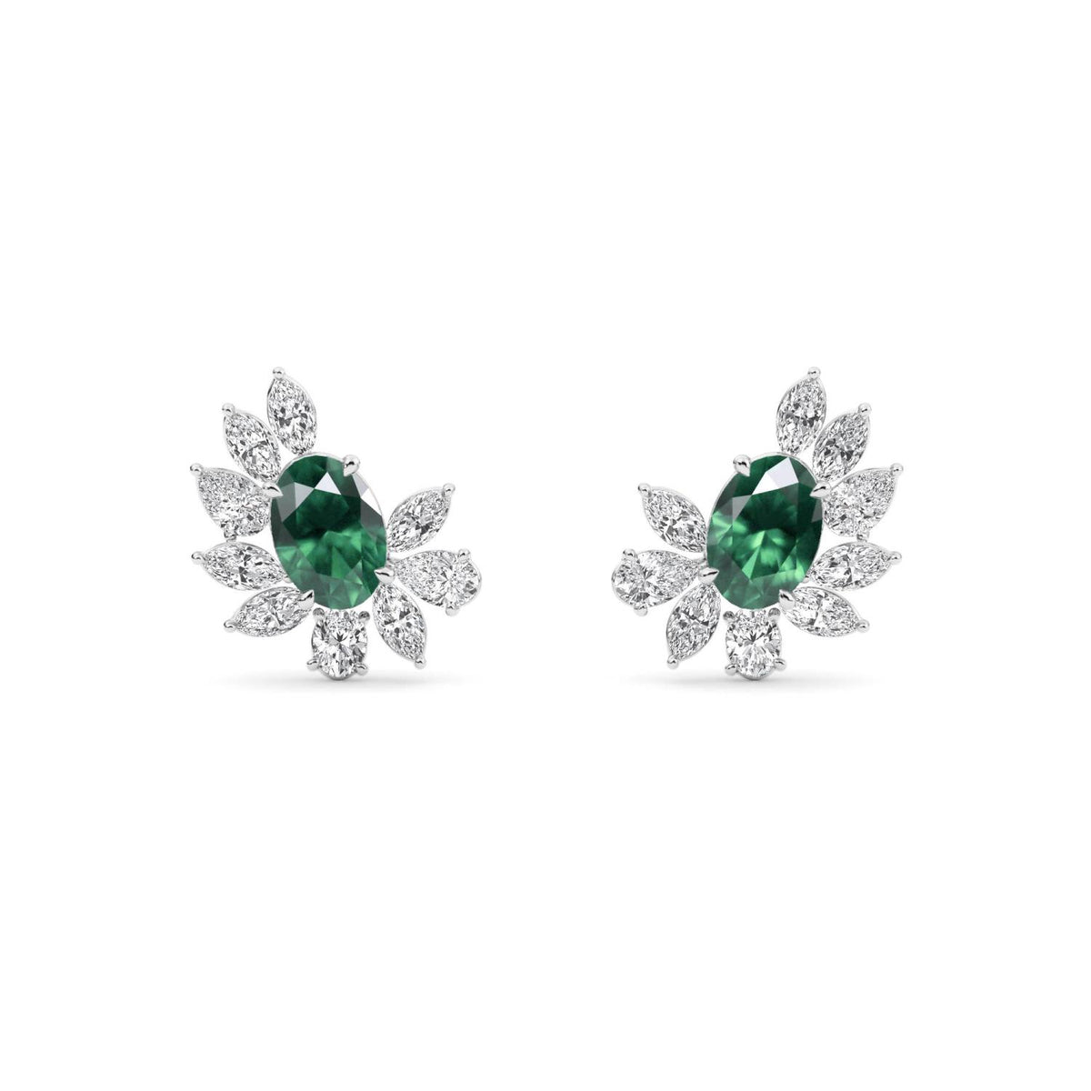 White gold Diamond Earrings · 4.38 ctw