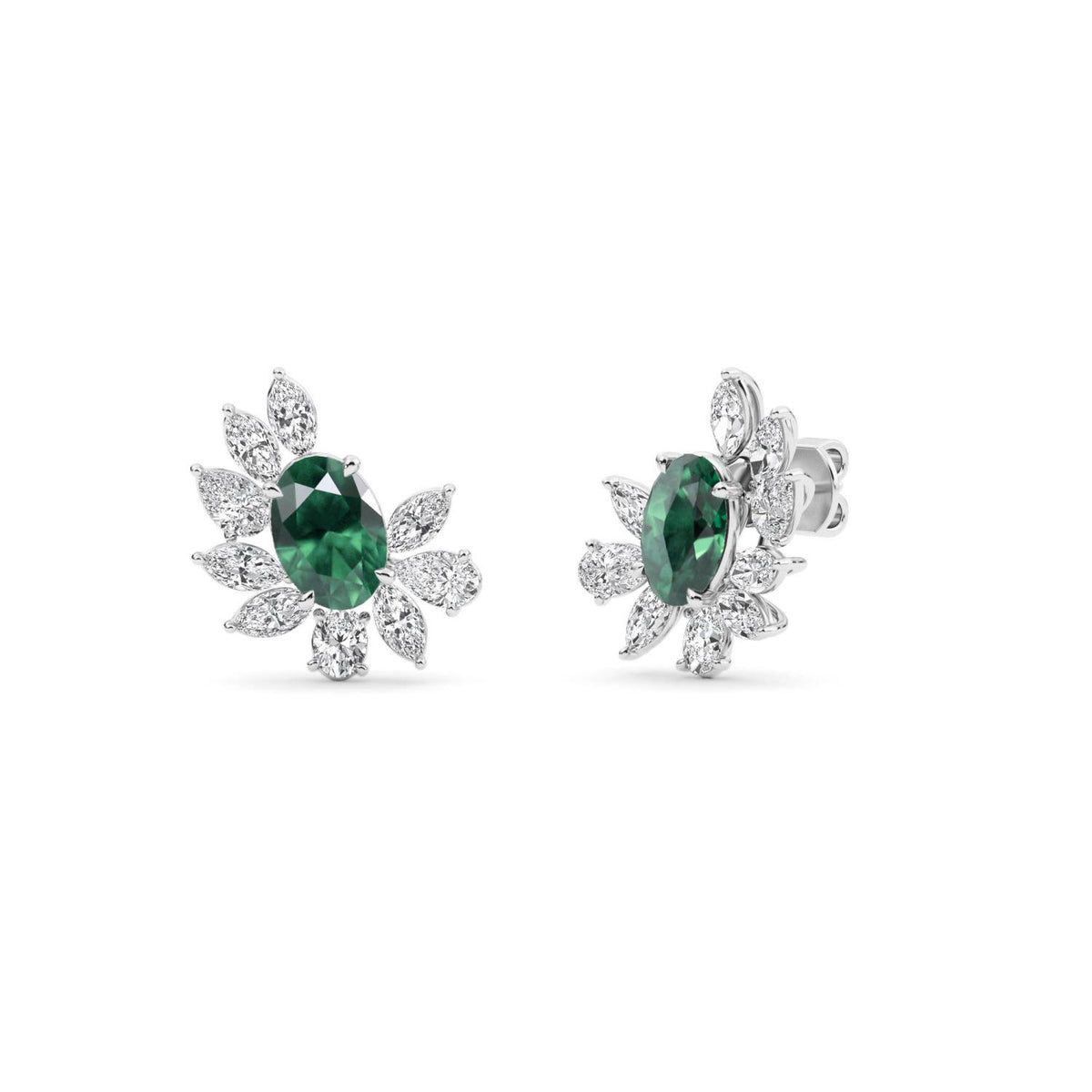 White gold Diamond Earrings · 4.38 ctw