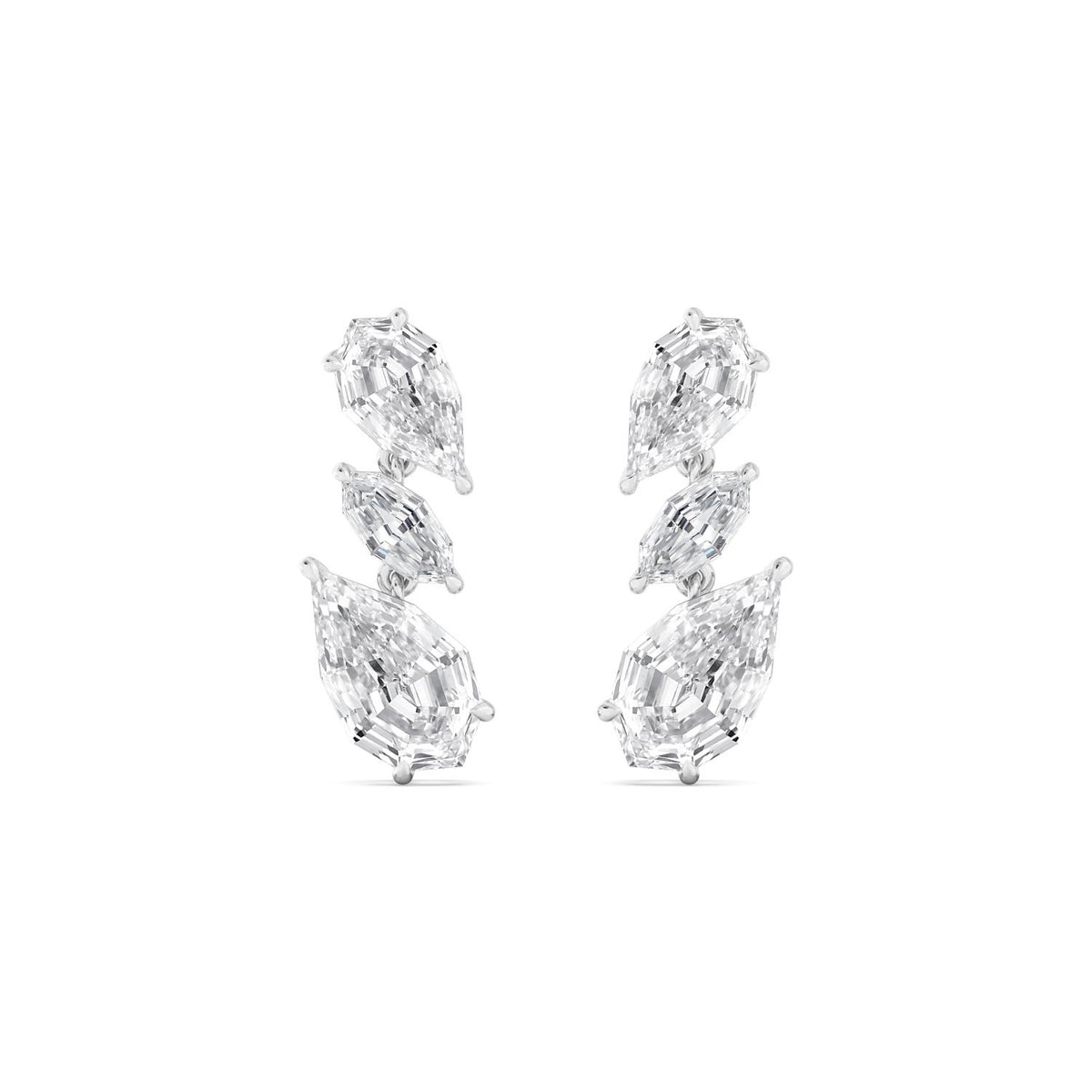 White gold Diamond Earrings · 7.42 ctw