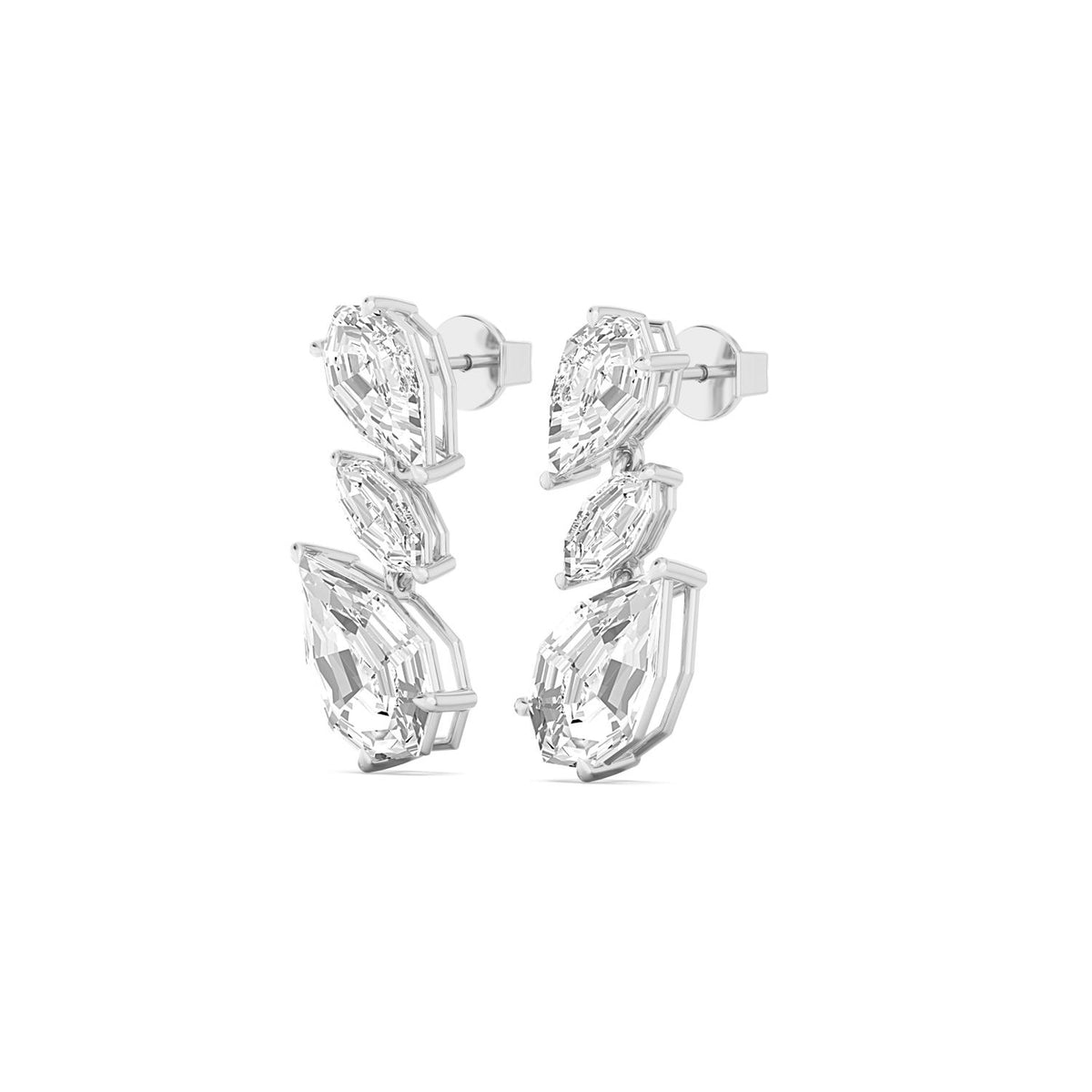 White gold Diamond Earrings · 7.42 ctw