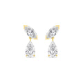 Yellow gold Diamond Earrings · 7.29 ctw