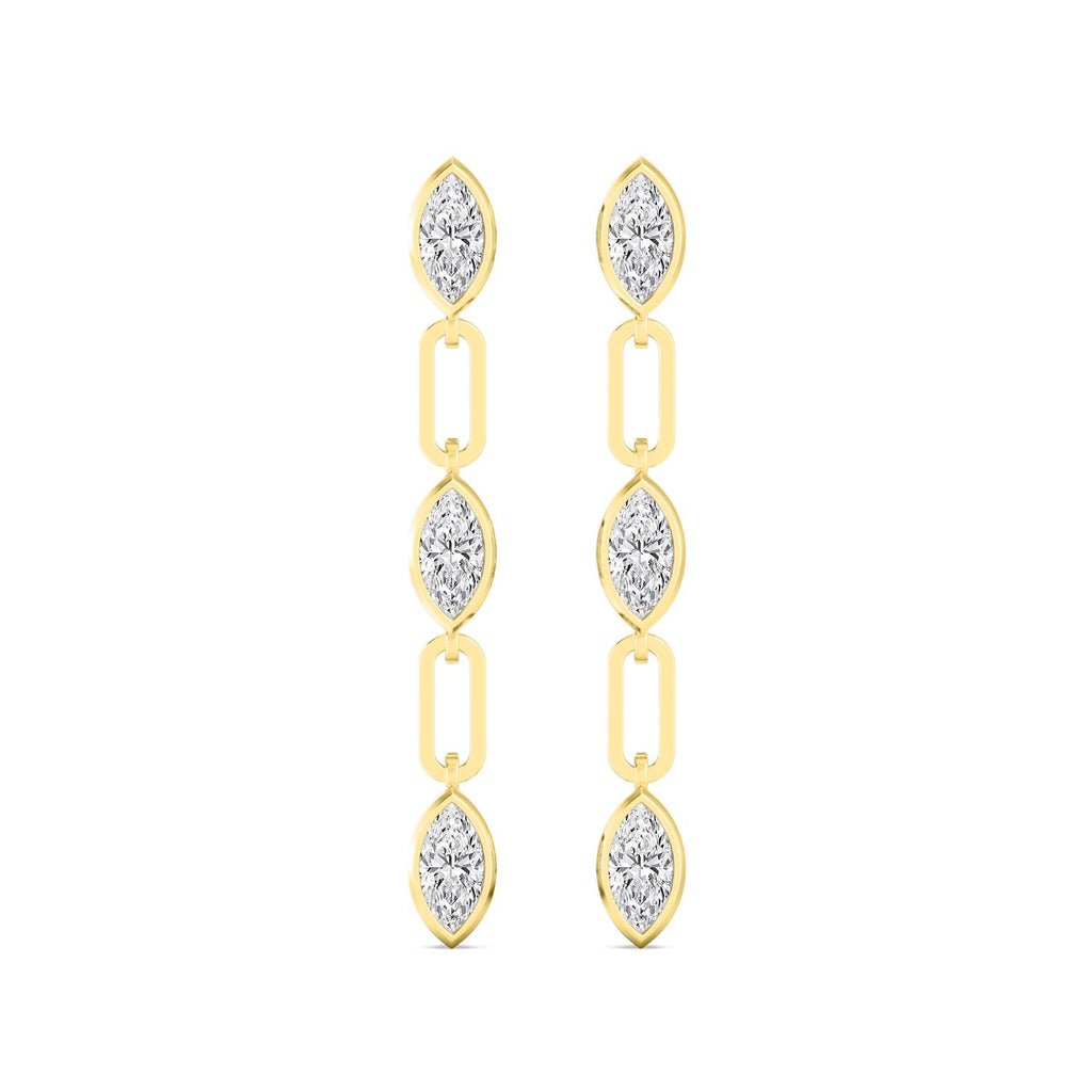 Yellow gold Diamond Earrings · 1.93 ctw