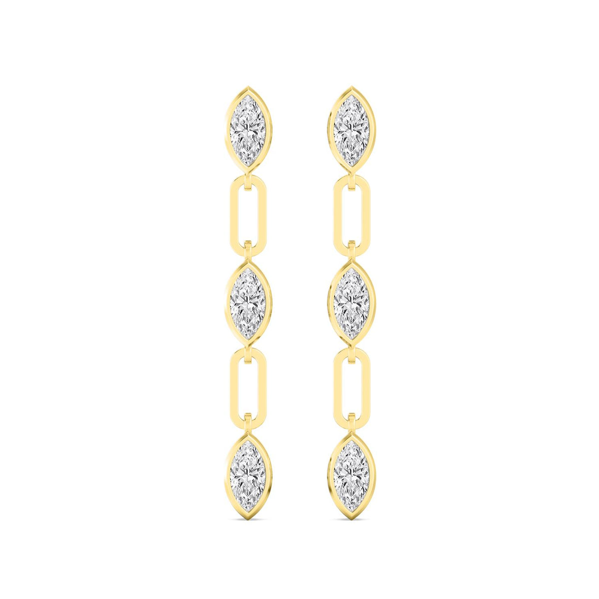 Yellow gold Diamond Earrings · 1.93 ctw
