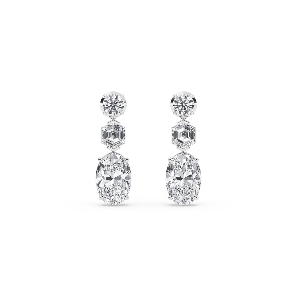 White gold Diamond Earrings · 9.89 ctw