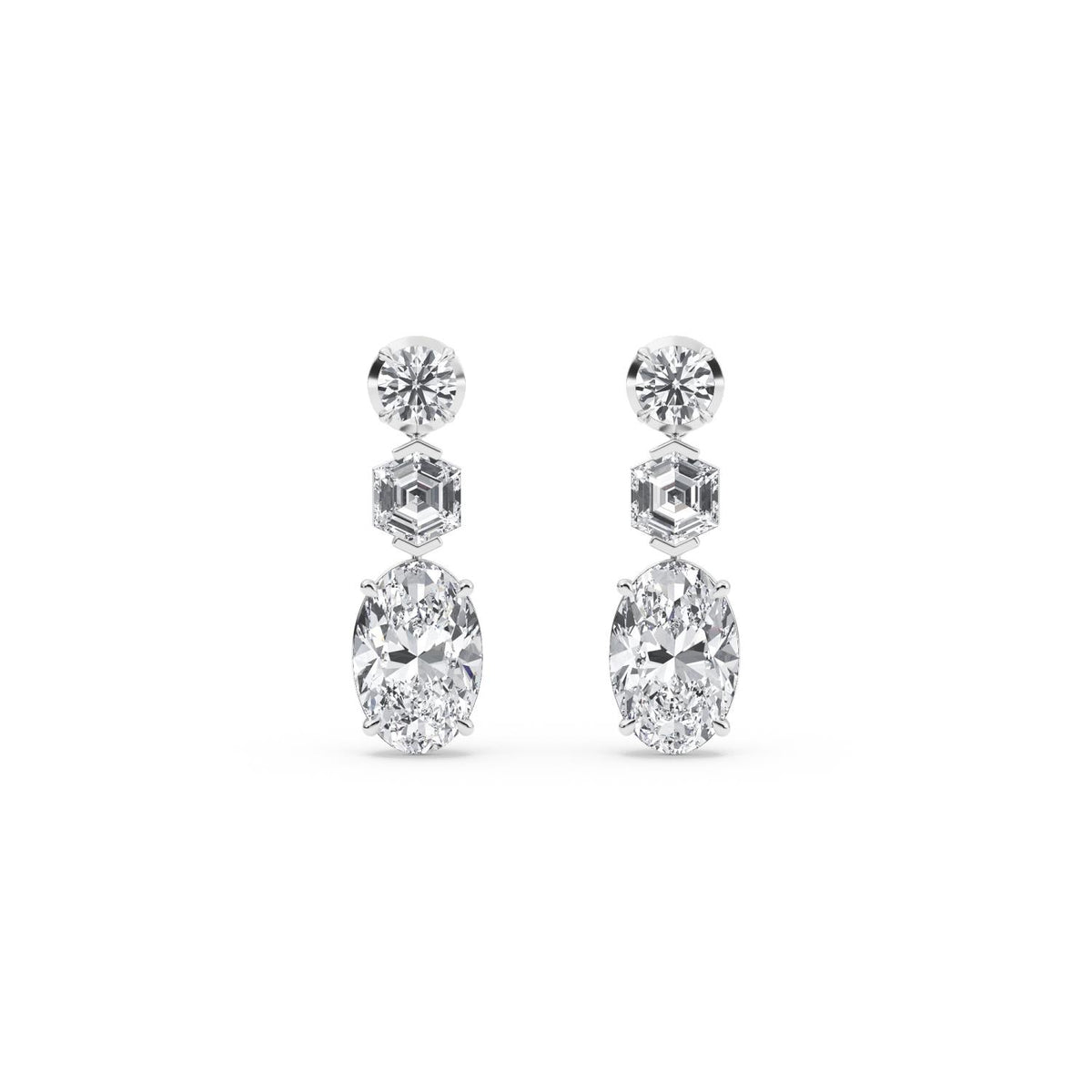 White gold Diamond Earrings · 9.89 ctw