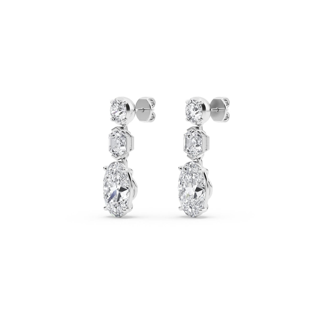 White gold Diamond Earrings · 9.89 ctw