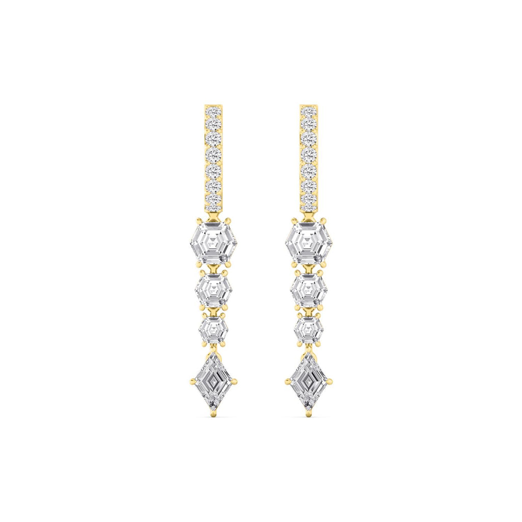 Yellow gold Diamond Earrings · 2.15 ctw
