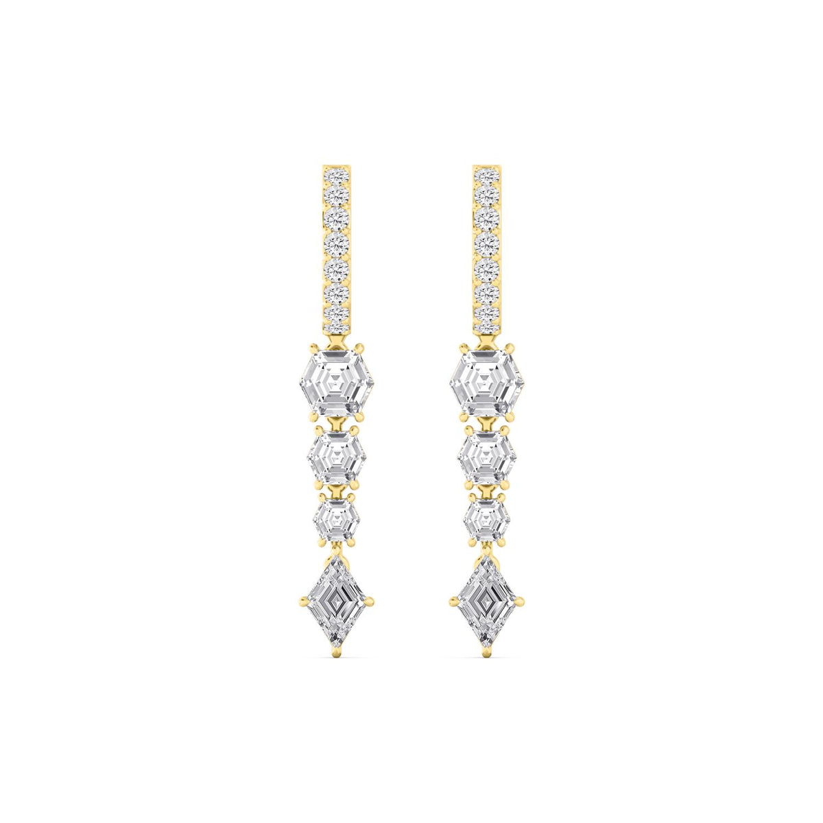 Yellow gold Diamond Earrings · 2.15 ctw