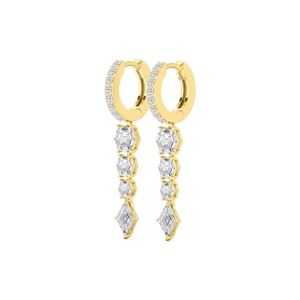 Yellow gold Diamond Earrings · 2.15 ctw