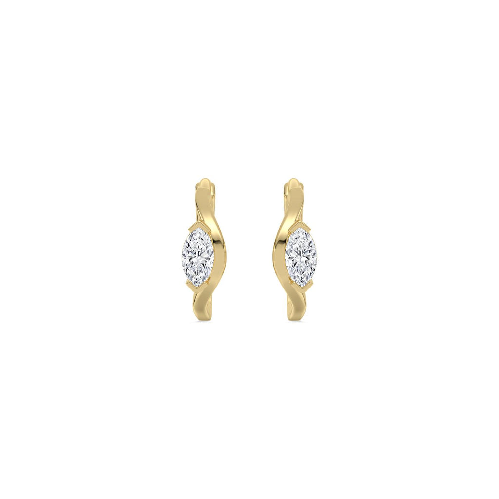 Yellow gold Diamond Earrings · 0.63 ctw