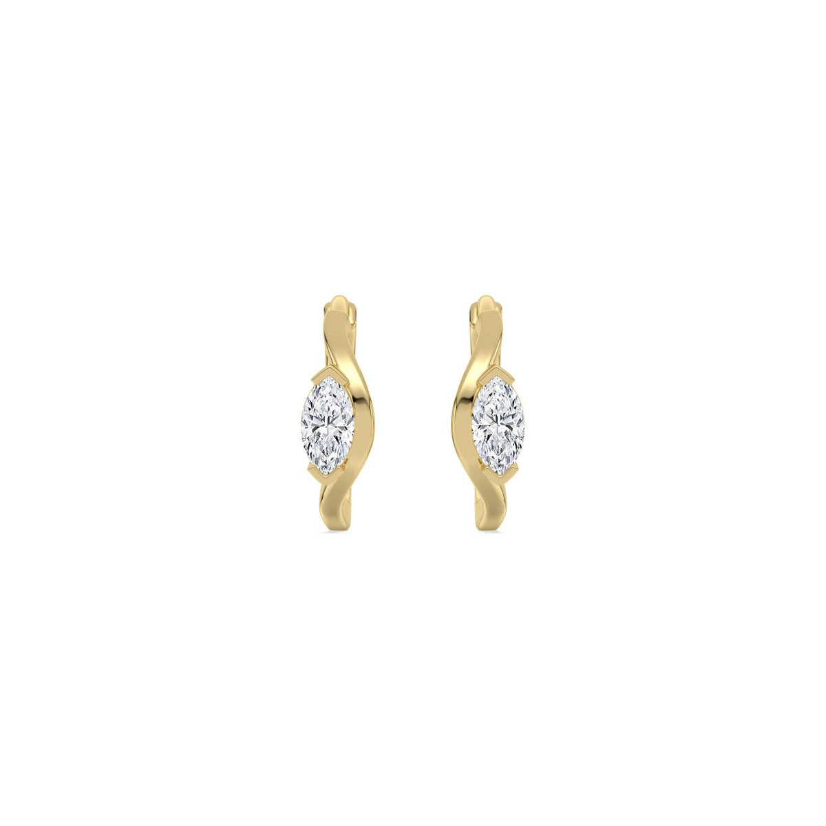 Yellow gold Diamond Earrings · 0.63 ctw