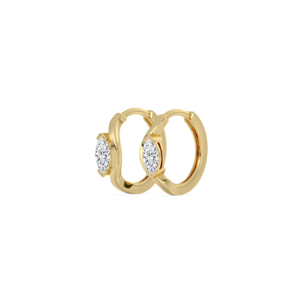 Yellow gold Diamond Earrings · 0.63 ctw