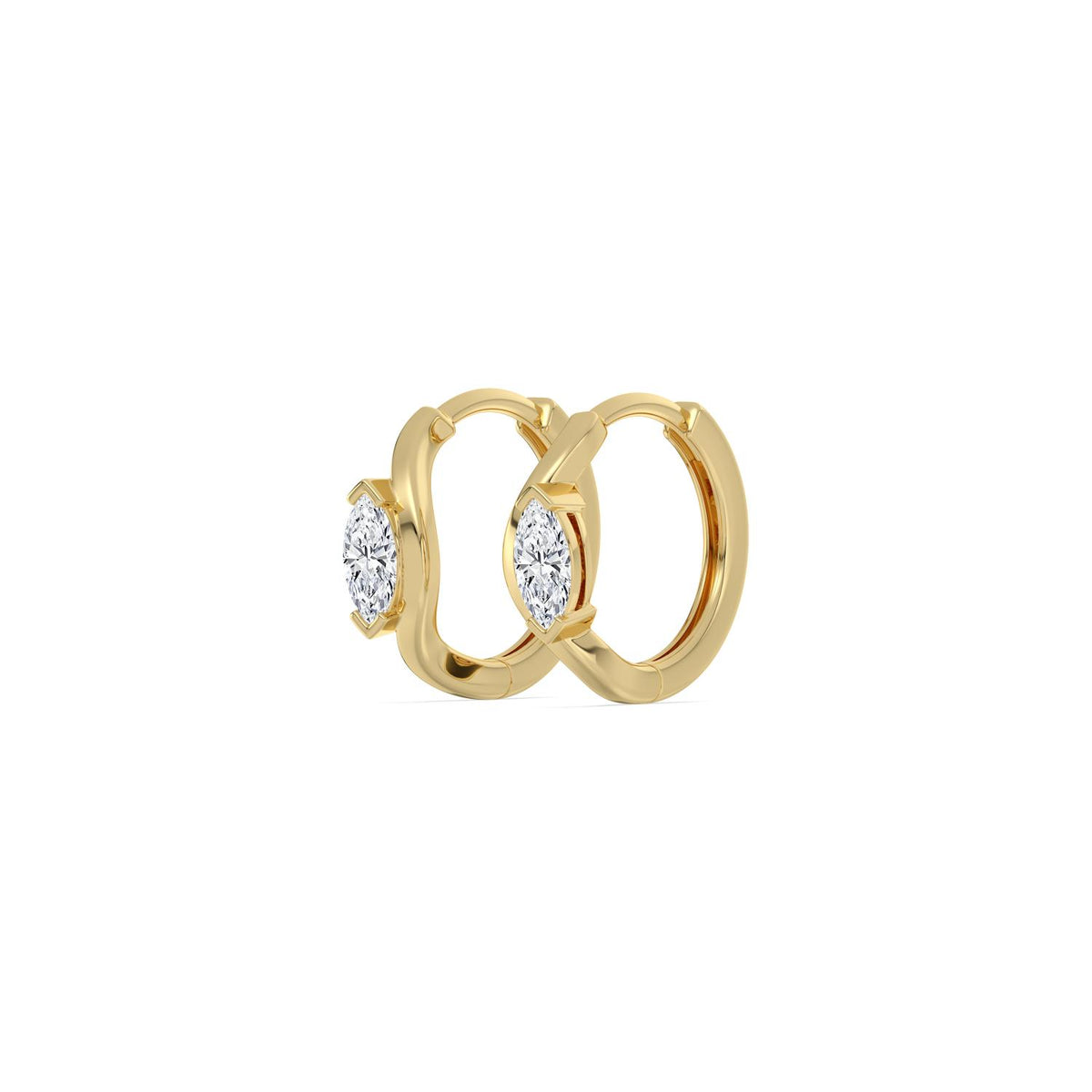 Yellow gold Diamond Earrings · 0.63 ctw