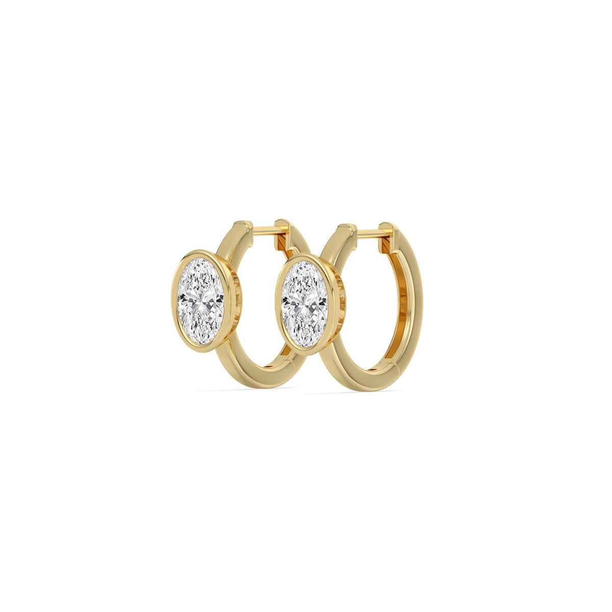 Yellow gold Diamond Earrings · 2 ctw