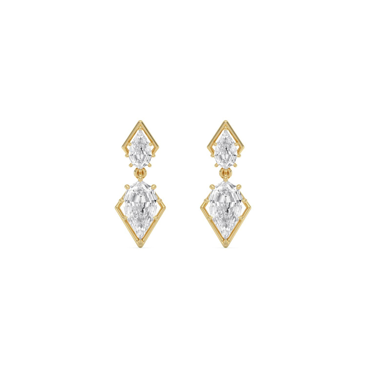 Yellow gold Diamond Earrings · 2.69 ctw