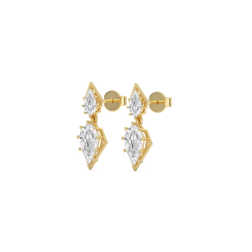 Yellow gold Diamond Earrings · 2.69 ctw