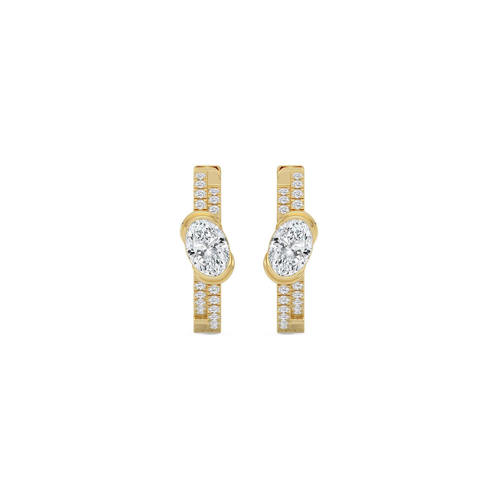 Yellow gold Diamond Earrings · 1.24 ctw