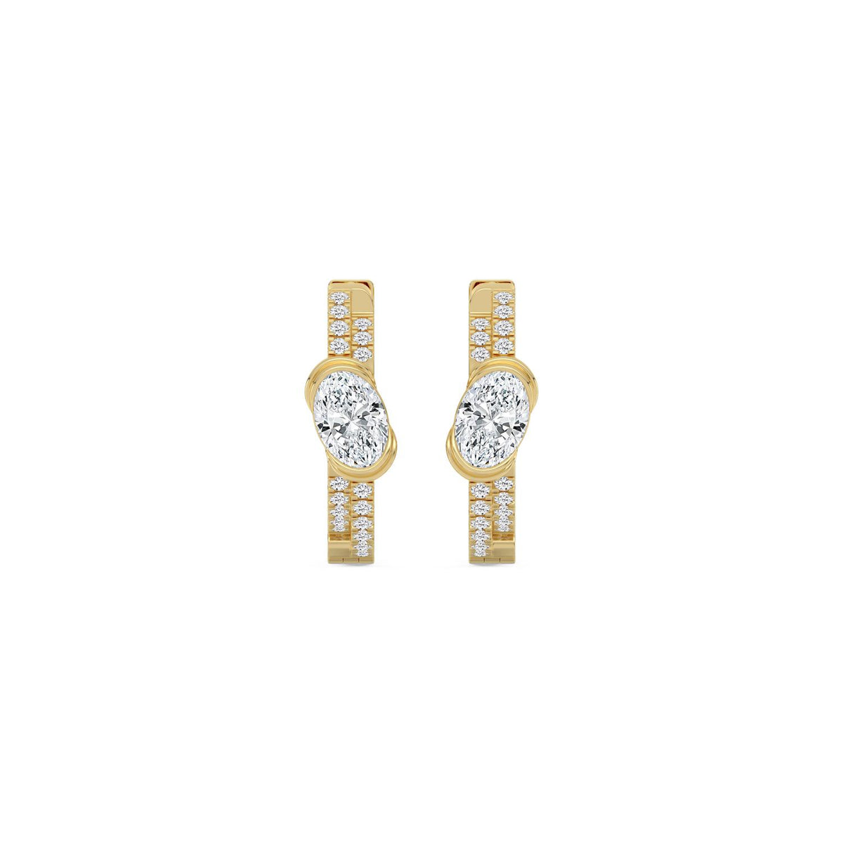 Yellow gold Diamond Earrings · 1.24 ctw