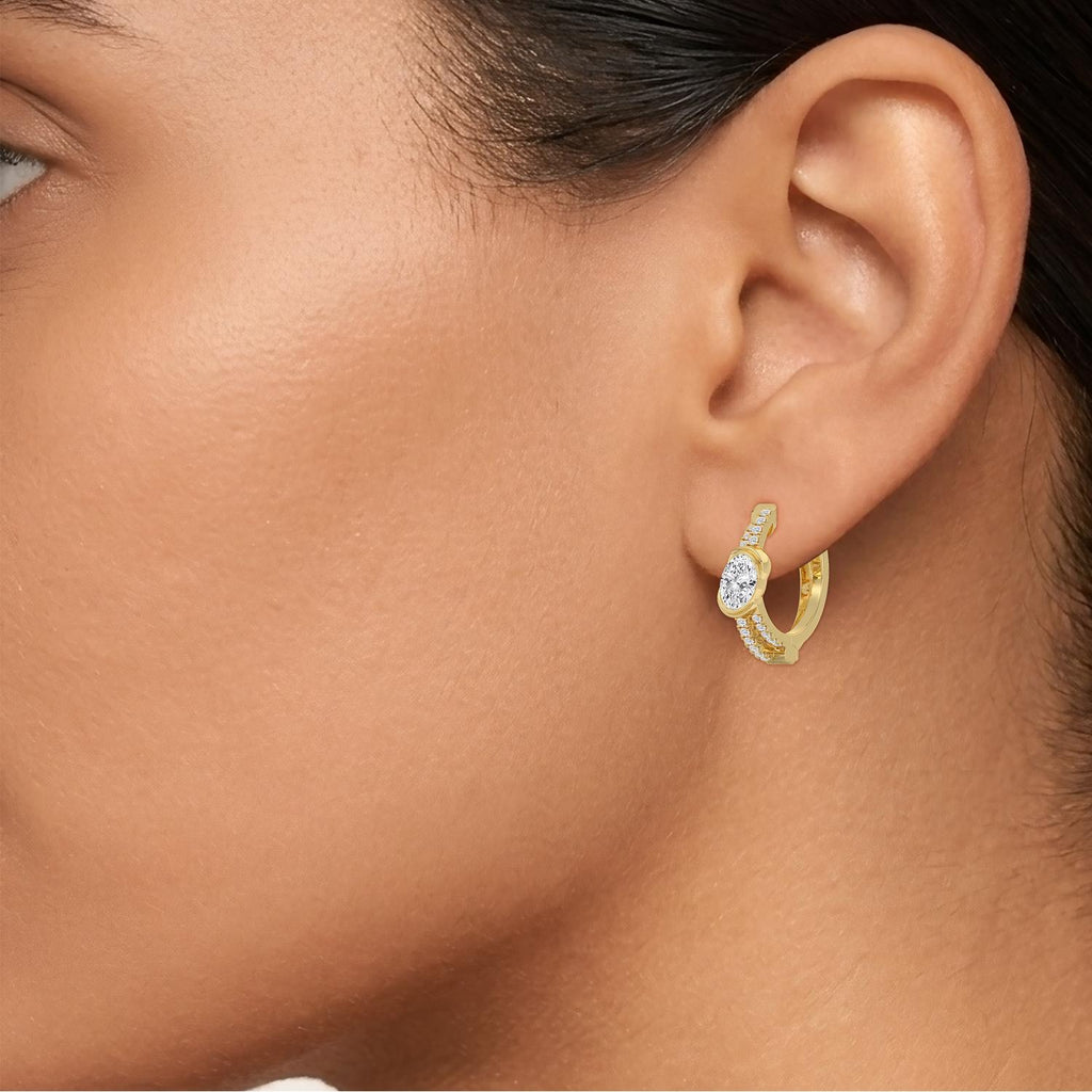 Yellow gold Diamond Earrings · 1.24 ctw