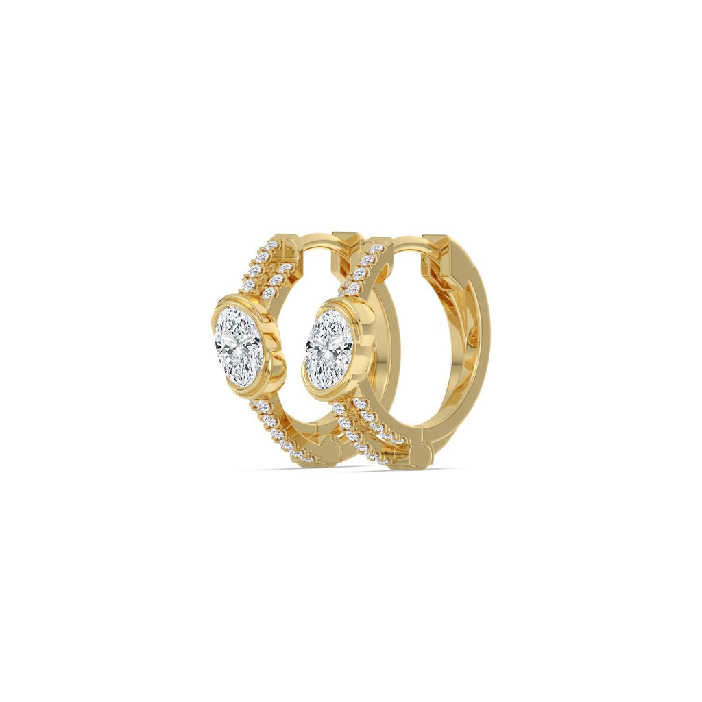 Yellow gold Diamond Earrings · 1.24 ctw