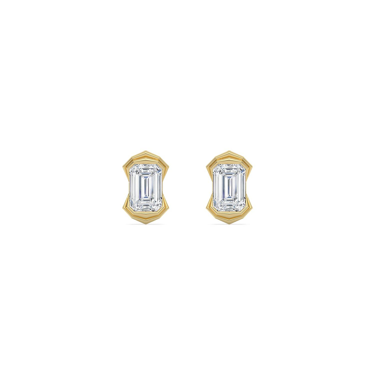 Yellow gold Diamond Earrings · 2.2 ctw
