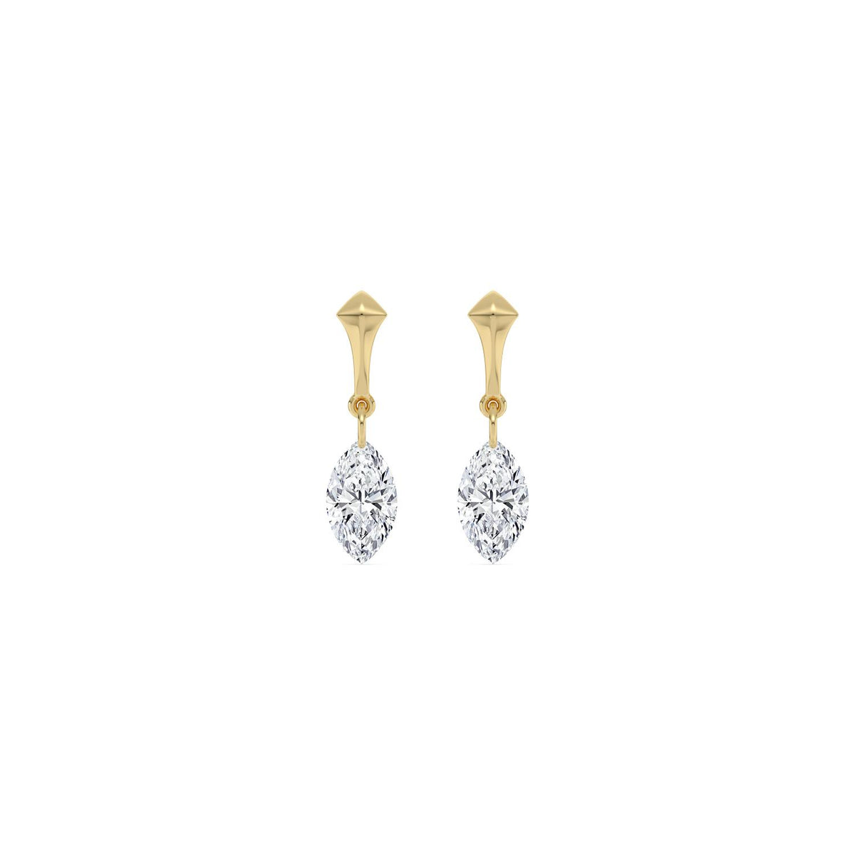 Yellow gold Diamond Earrings · 1.25 ctw