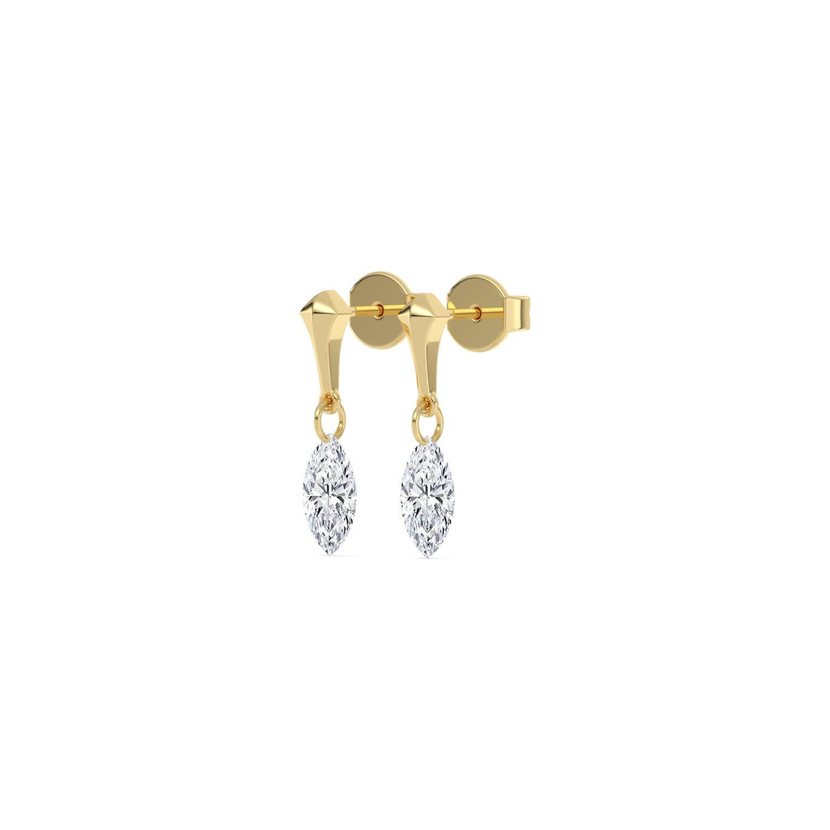 Yellow gold Diamond Earrings · 1.25 ctw