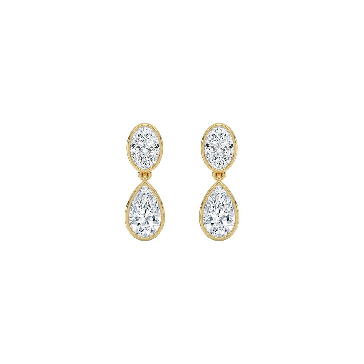 Yellow gold Diamond Earrings · 2.49 ctw