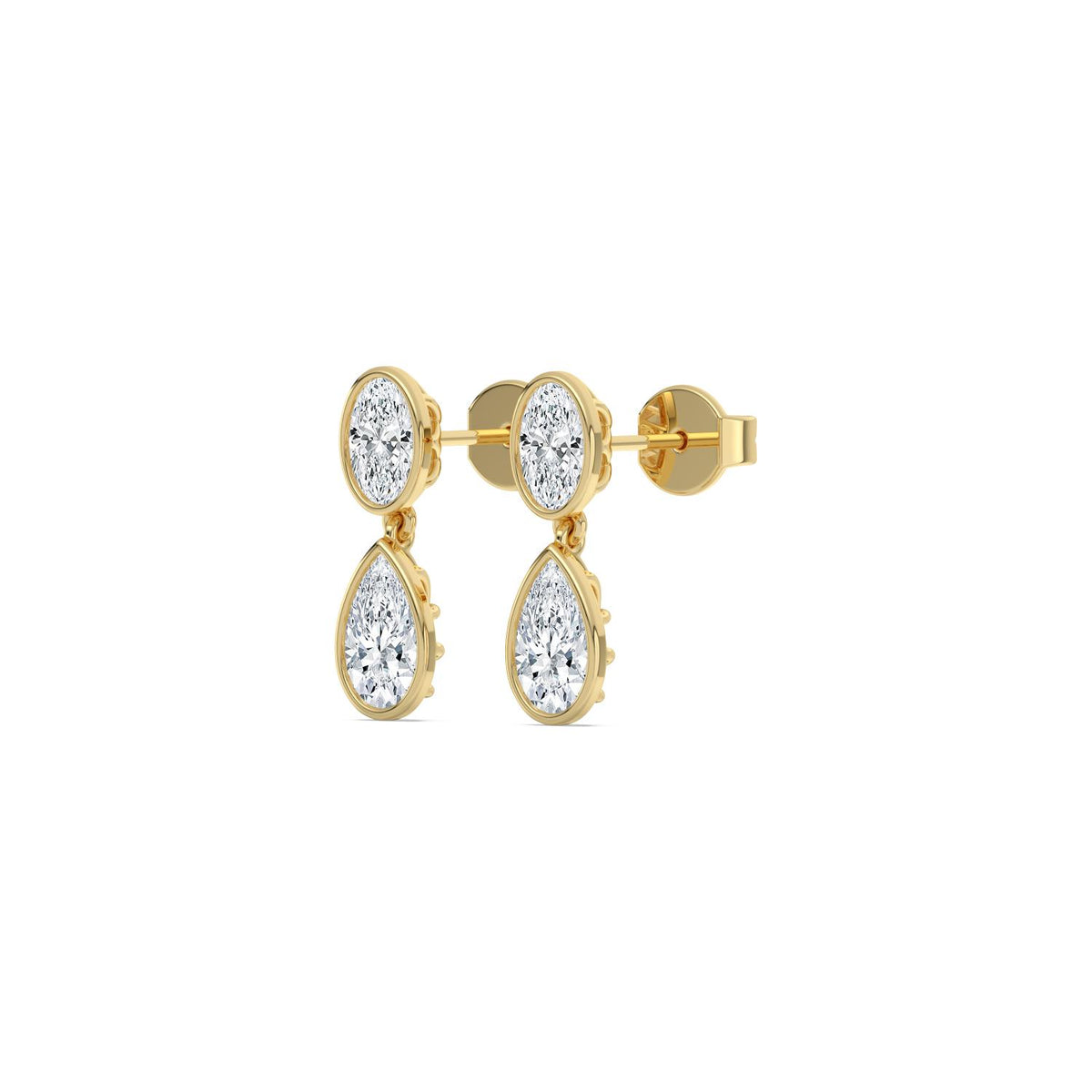 Yellow gold Diamond Earrings · 2.49 ctw