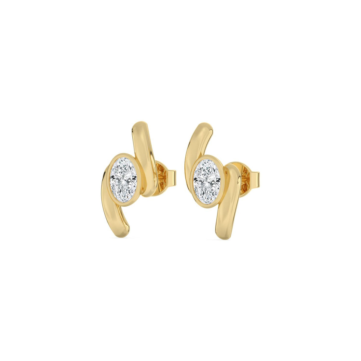 Yellow gold Diamond Earrings · 1.41 ctw