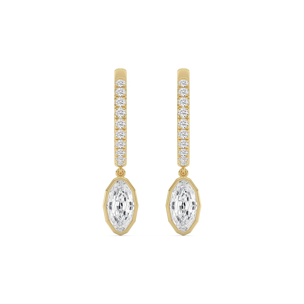 Yellow gold Diamond Earrings · 2.51 ctw