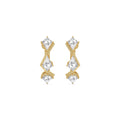 Yellow gold Diamond Earrings · 3 ctw
