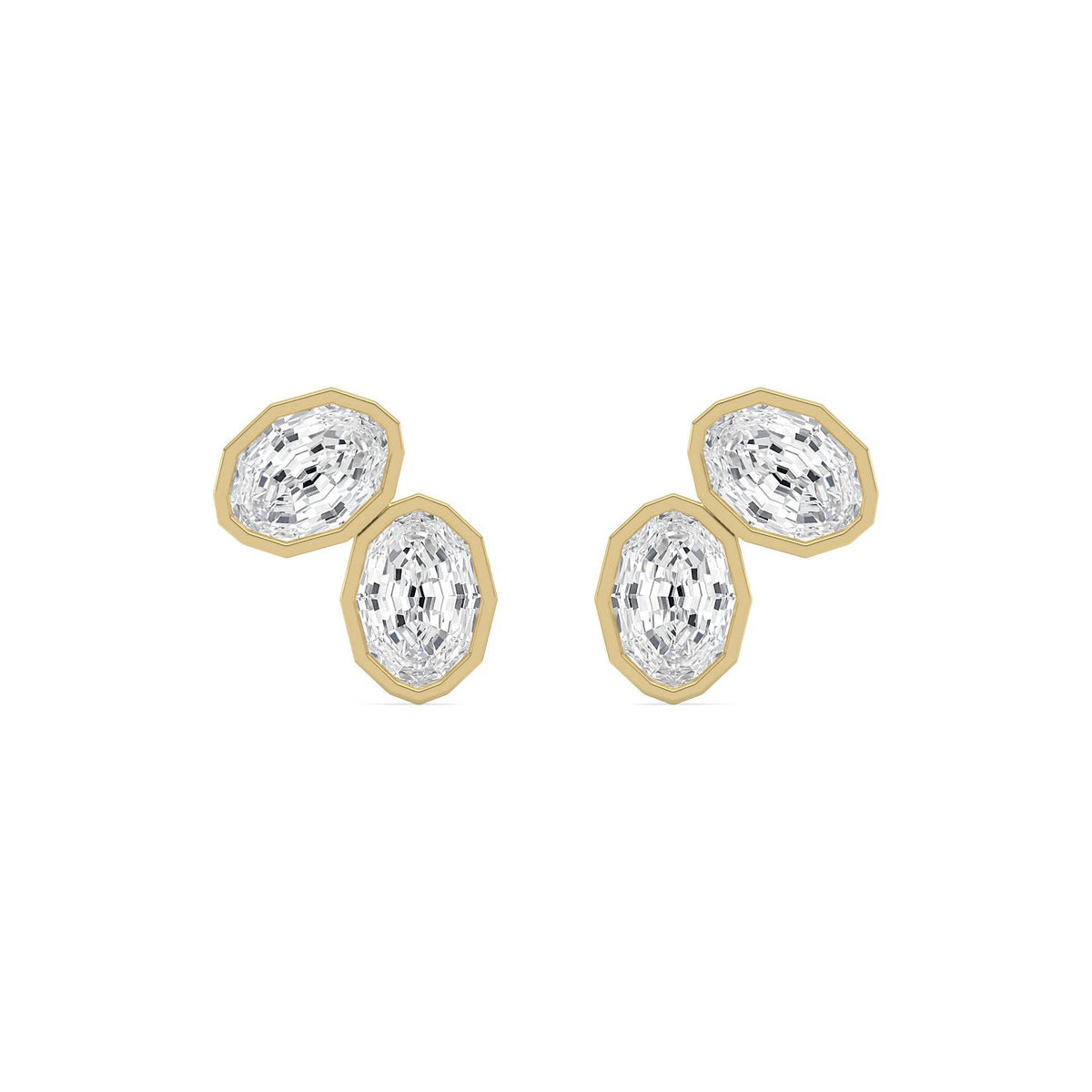 Yellow gold Diamond Earrings · 5.68 ctw