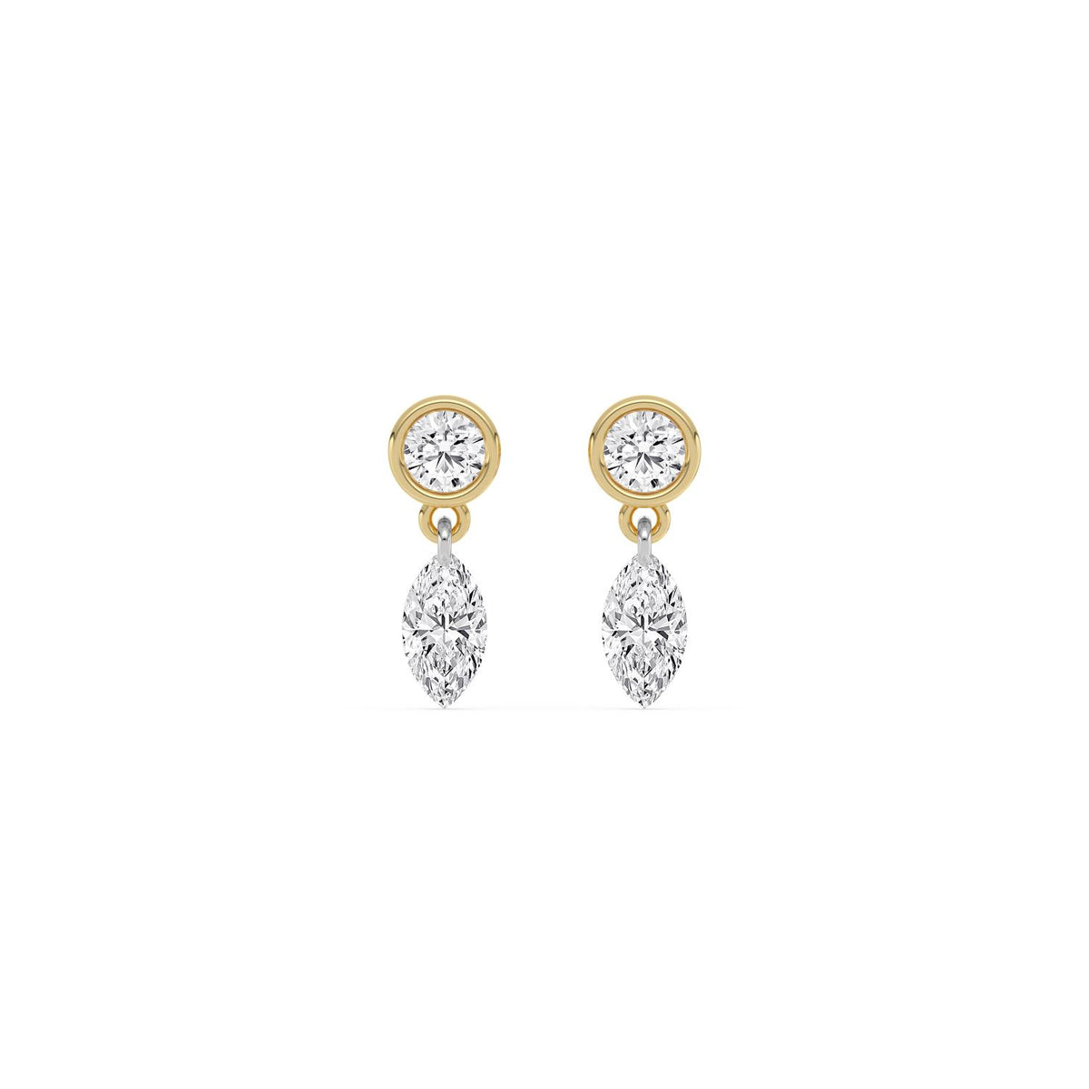 Yellow gold Diamond Earrings · 1.76 ctw