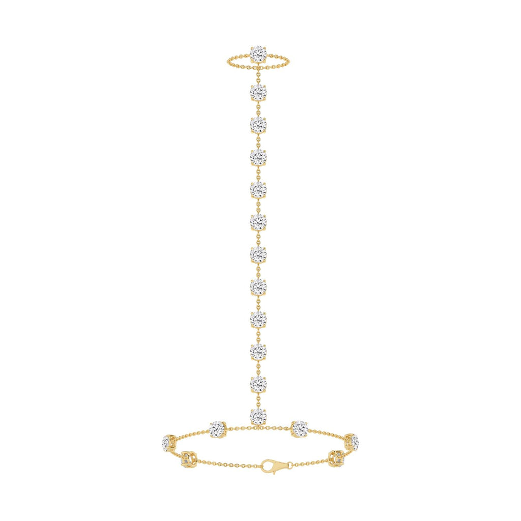 Yellow gold Diamond Bracelet · 9 ctw
