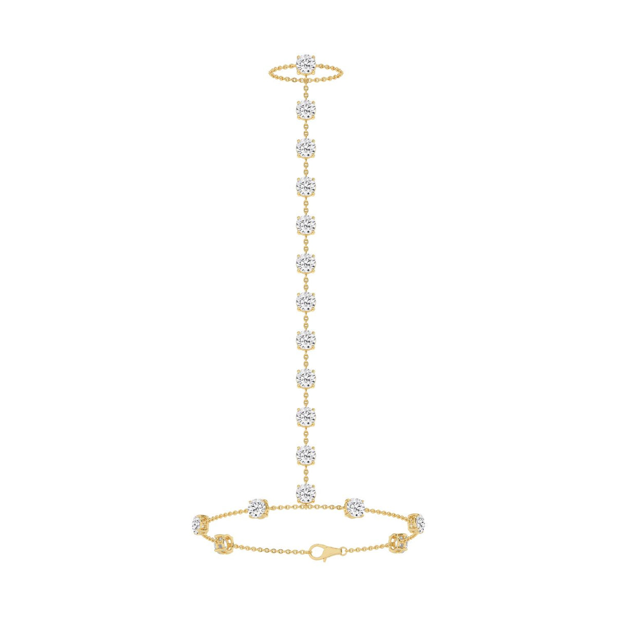 Yellow gold Diamond Bracelet · 9 ctw