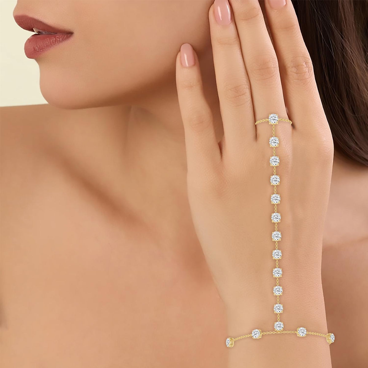Yellow gold Diamond Bracelet · 9 ctw