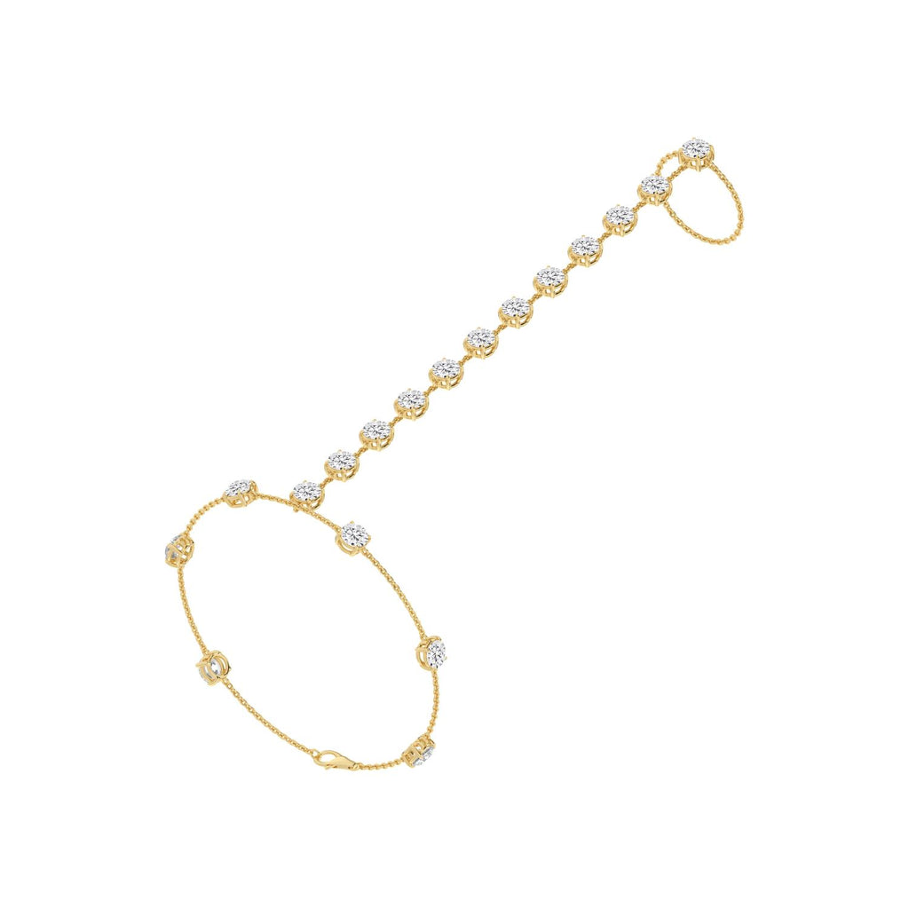 Yellow gold Diamond Bracelet · 9 ctw