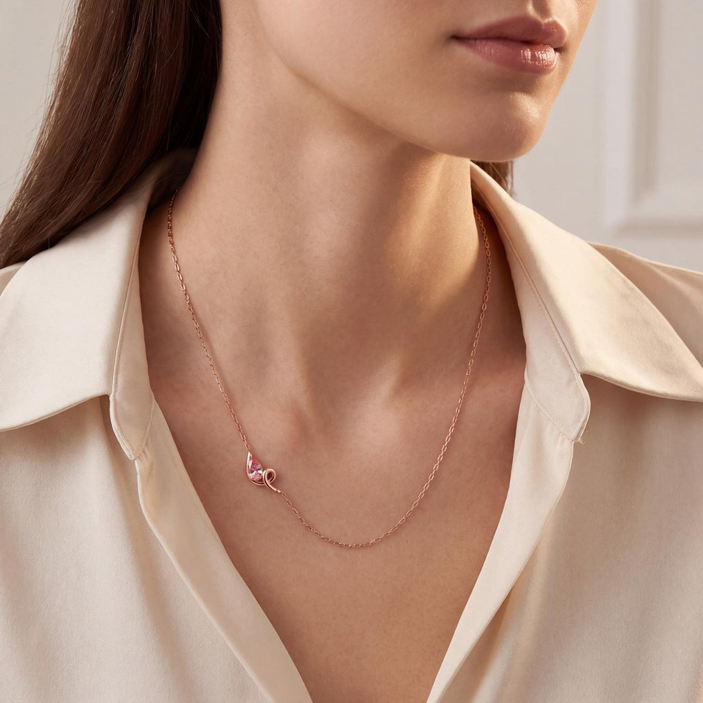 Rose gold Diamond Necklace · 0.85 ctw