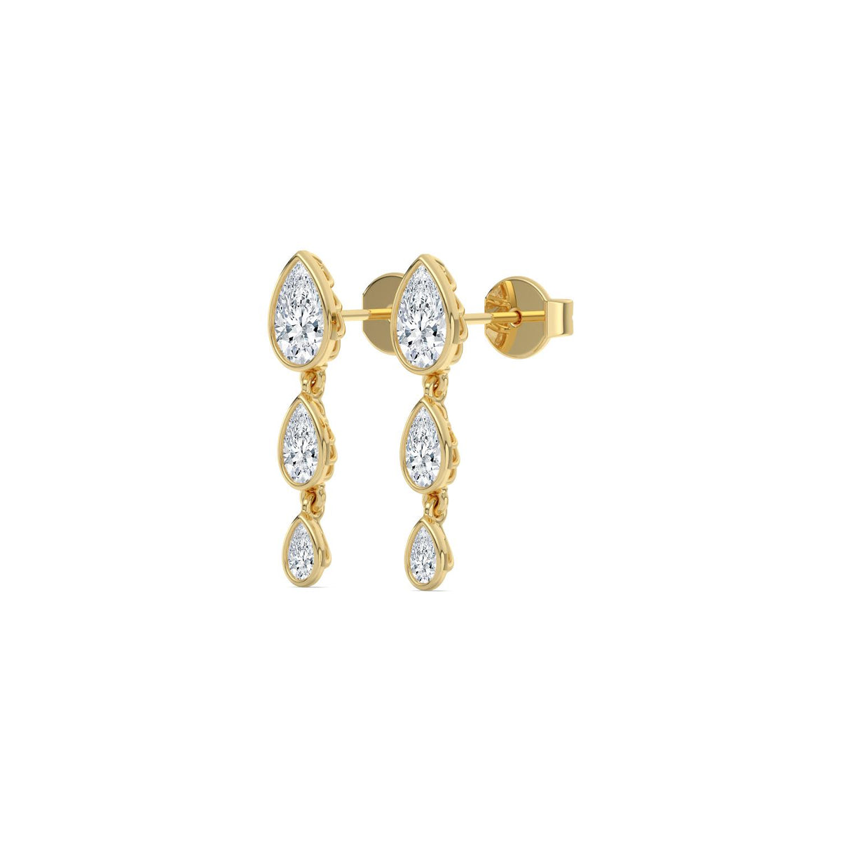 Yellow gold Diamond Earrings · 1.76 ctw