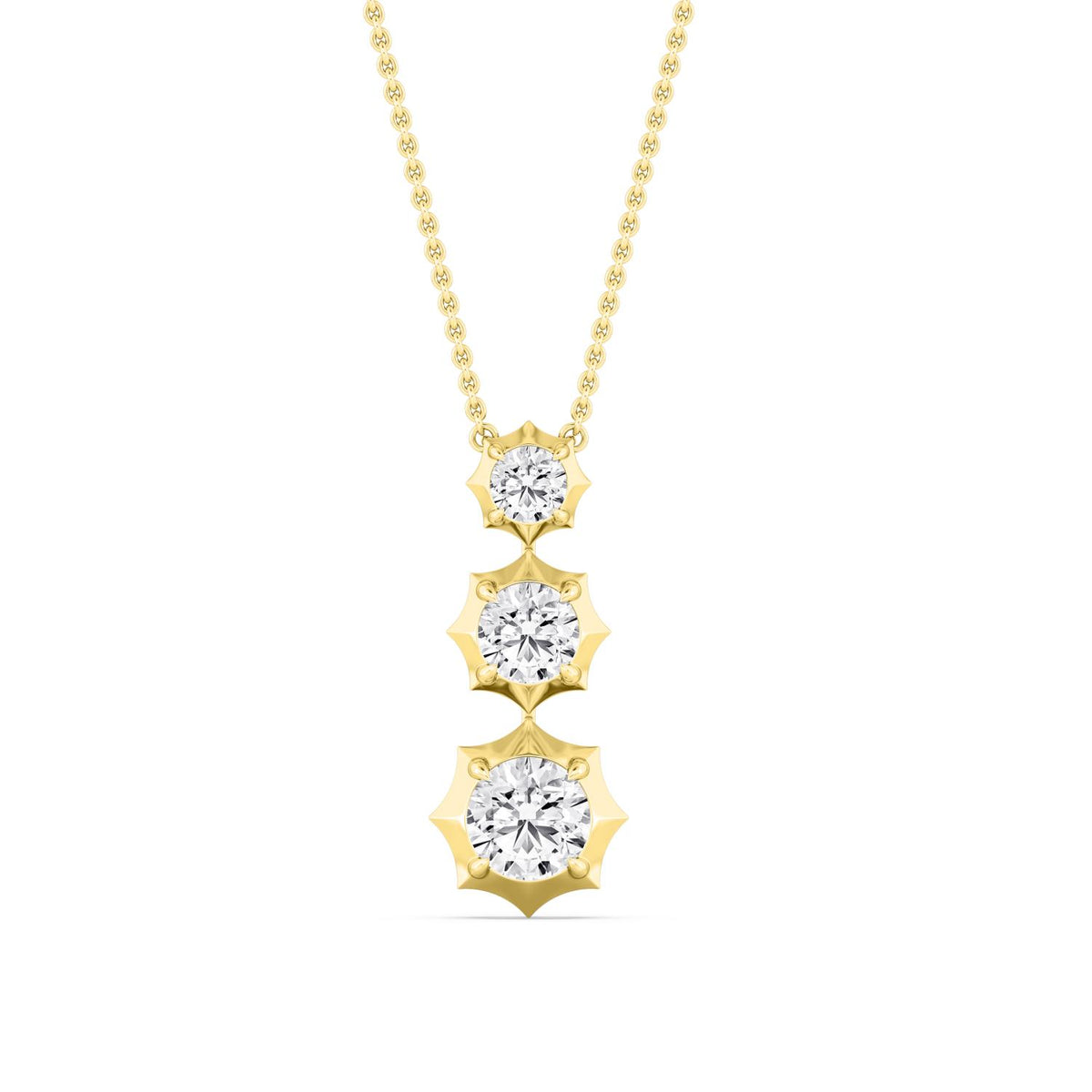 Yellow gold Diamond Pendant · 1.66 ctw