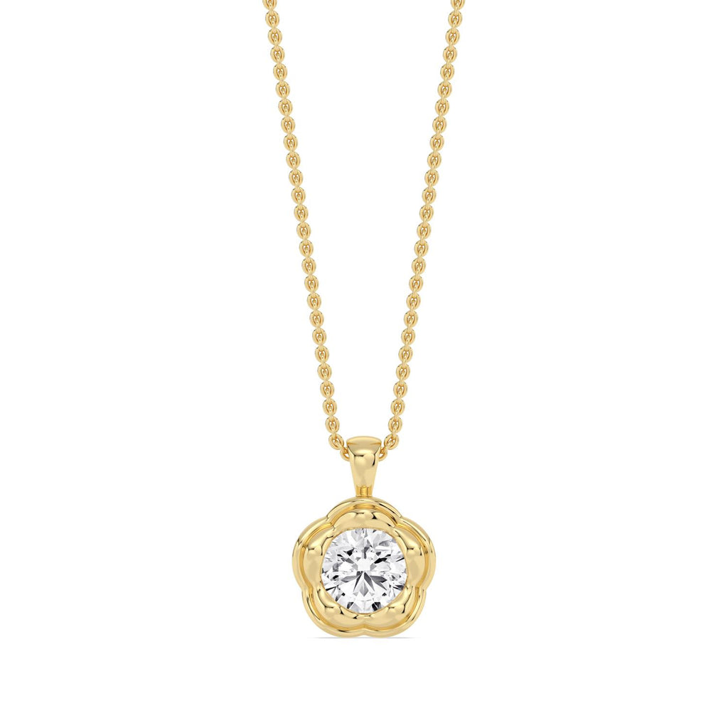 Yellow gold Diamond Pendant · 1 ctw